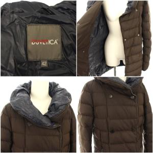 DUVETICA ダウンコート ロング ミドル丈 42 ブラウン