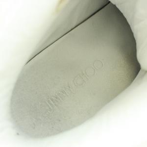 JIMMY CHOO スニーカー シューズ ハイカット レザー ボール スタッズ 44 29cm 白 ホワイト