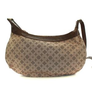 russet ワンショルダーバッグ モノグラム柄 キャンバス レザー ブラウン ピンクベージュ