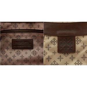 russet ワンショルダーバッグ モノグラム柄 キャンバス レザー ブラウン ピンクベージュ