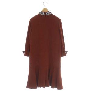 Grace Class ワンピース フラワーモチーフ 36 ブラウン