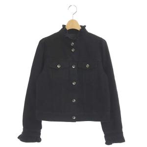 Gジャン フリル ハイネック 36 ブラック