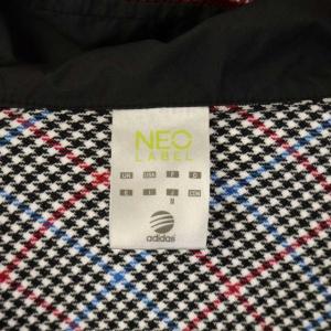 adidas NEO LABEL ジャケット チェック 切替 フード M グレー