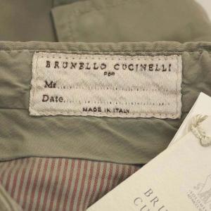 BRUNELLO CUCINELLI パンツ ボタンフライ ストレート 46 カーキ