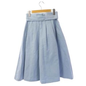 EPOCA THE SHOP ロングフレアスカート 40 ライトブルー
