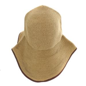 Athena New York 帽子 ペーパーハット リボン べージュ ブラウン