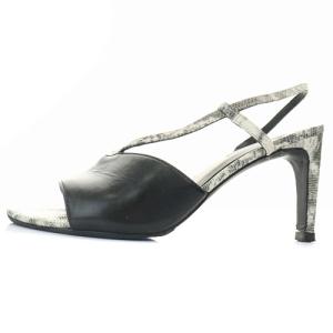 alexanderwang サンダル ピンヒール パイソン 型押し 36 グレー