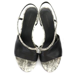 alexanderwang サンダル ピンヒール パイソン 型押し 36 グレー