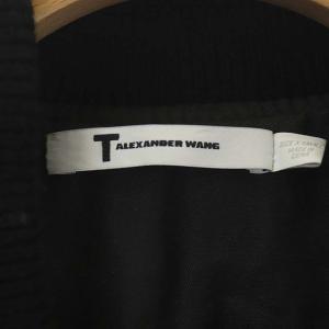 alexanderwang ブルゾン ジャケット 切替 レザー アウター 比翼仕立て XS ブラック