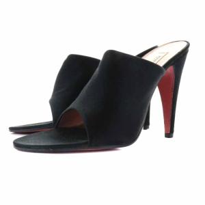 ミュール サンダル ハイヒール ブラック