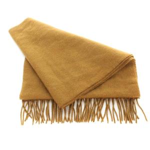 LOEWE マフラー フリンジ カシミヤ ブラウン