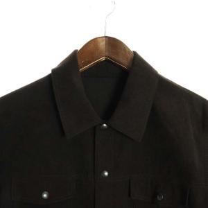 Neil Barrett ワークジャケット フェイクスエード ポケット S ブラウン