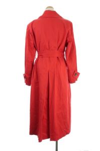 YVES SAINT LAURENT トレンチコート スプリングコート ヴィンテージ ロング ダブル ベルト付 M レッド