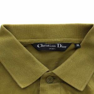 Christian Dior SPORTS ポロシャツ 長袖 刺繍 ロゴ コットン M オリーブ