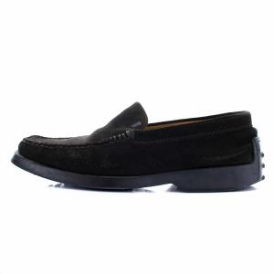 TOD'S スエード ローファー ドライビングシューズ モカシン スクエアトゥ 7.5 ダークグリーン