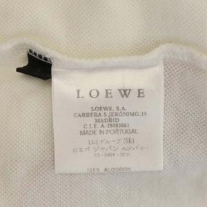 LOEWE ポロシャツ ロゴ刺繍 半袖 S ホワイト ブラック レッド