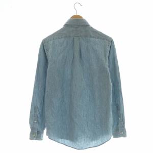 RALPH LAUREN シャツ 長袖 ボタンダウン ポニー 刺繍 XS ブルー