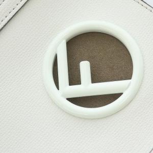 FENDI エフイズ トートバッグ ポーチ付き ロゴ レザー オフホワイト