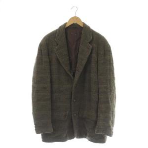 テーラードジャケット 背抜き シングル 3B ブラウン