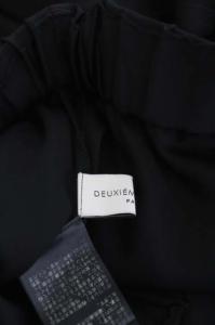 Deuxieme Classe シルクサテンドロストパンツ イージー テーパード 36 ブラック