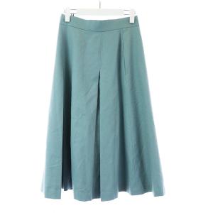 Christian Dior フレアスカート ロング 金具 ウール カシミヤ混 M 水色