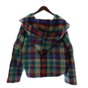 MISSONI ジャケット カーディガン チェック柄 ウール 44 ベージュ レッド ブルー マルチカラー