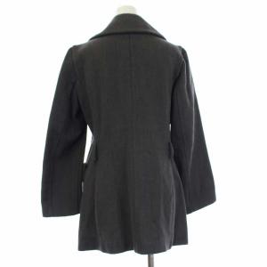 GIORGIO ARMANI ステンカラーコート ロング ミドル丈 比翼 イタリア製 ウール カシミヤ混 38 グレー