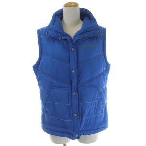 中綿ベスト キルティング M ブルー