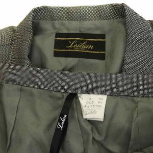 Leilian セットアップ テーラードジャケット スラックスパンツ シルク混 13 XL グレー EC