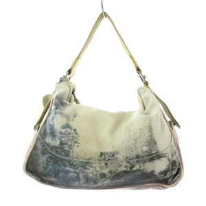 DIESEL プリントレザーワンショルダーバッグ アイボリー