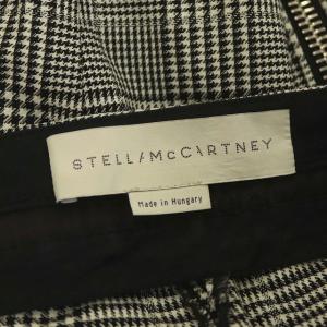 STELLA McCARTNEY グレンチェックテーパードパンツ 36 ホワイト