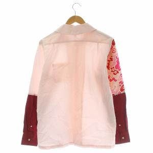 A BATHING APE シャツ 猿カモ 比翼ボタン L パステルピンク