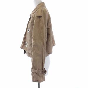 DIESEL デザインジャケット フェイクレイヤード ショート丈 XS ベージュ