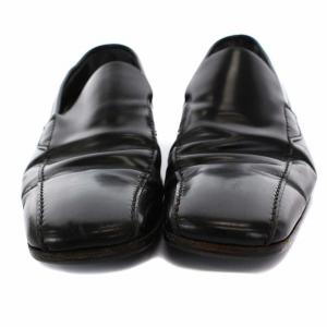 PRADA ローファー スリッポン レザー シューズ ビブラムソール 9 ブラック