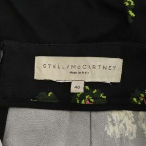 STELLA McCARTNEY 総柄バックスリットロングタイトスカート 40 ブラック