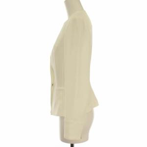 EPOCA ノーカラースプリングジャケット 38 ホワイト