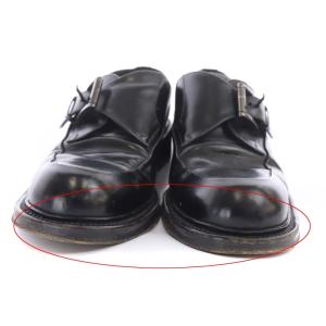 PRADA モンクストラップ レザーシューズ ローファー ベルト 5.5 ブラック