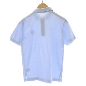BLACK LABEL CRESTBRIDGE ポロシャツ 半袖 リネン混 ヘンリーネック ロゴ 2 M ライトブルー GY