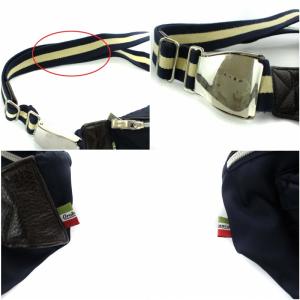 Orobianco GIACOMINO ボディバッグ ロゴ プレート ネイビー