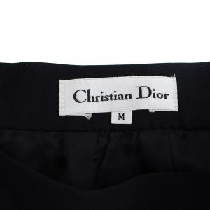 Christian Dior ヴィンテージ タイトスカート ひざ丈 ウール ナイロン M ブラック