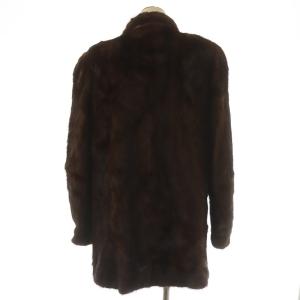 SAGA MINK BRONZE FUR コート ミンクファー ショールカラー ミドル丈 11 ブラウン
