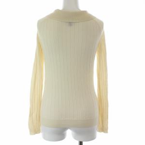 LOUIS VUITTON ロゴ刺繍ニットカーディガン XS ライトベージュ