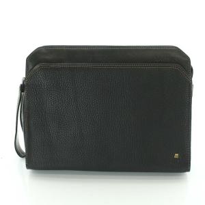 LANVIN セカンドバック クラッチバッグ レザー ブラック