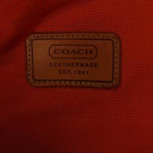 COACH シグネチャーレザーバケットハット M-L ベージュ