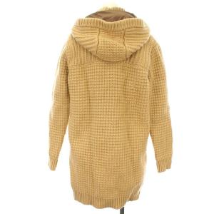 Bark ダッフルコート ニット ウール フード コート M ベージュ
