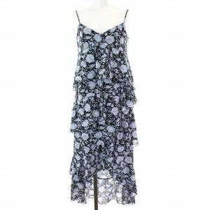 花柄ティアードキャミソール 36 ブラック