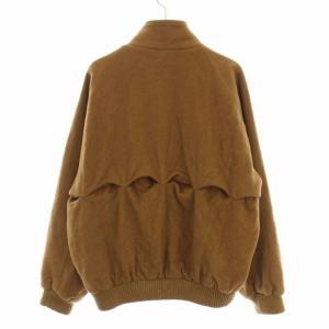 Baracuta ジャケット  カシミヤ混 裏地チェック リブ ウール アウター 40 ブラウン