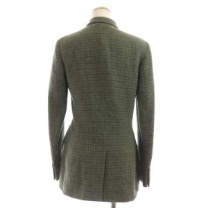 Ralph Lauren COLLECTION チェック テーラードジャケット パープルレーベル シングル カシミヤ アルパカ 4 グリーン