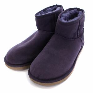UGG australia CLASSIC MIN ムートンブーツ ショートブーツ シープスキン ボア 23cm パープル