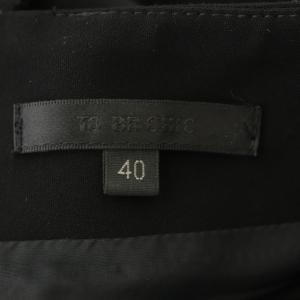 TO BE CHIC ワンピース ひざ丈 五分袖 スクエアネック 40 ブラック